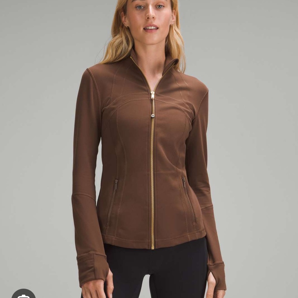 Lululemon Athletica Utility Jacket Brown Gold